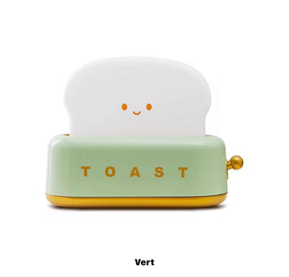 veilleuse toast souriant LED – Lampe en silicone apaisante pour enfants – Rechargeable USB