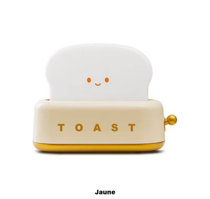 veilleuse toast souriant LED – Lampe en silicone apaisante pour enfants – Rechargeable USB
