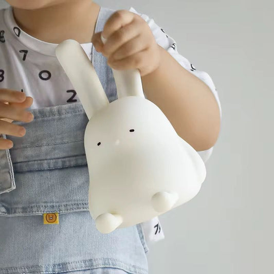 veilleuse lapin oreilles pliable LED – Lampe en silicone apaisante pour enfants – Rechargeable USB